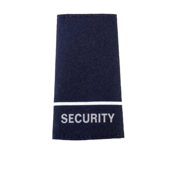 Navy Eppaulettes with Security in White, 1 Stripe White