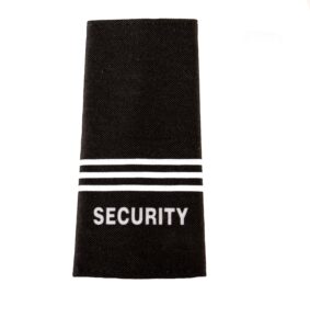 Black Epaulettes Security 3 stripes