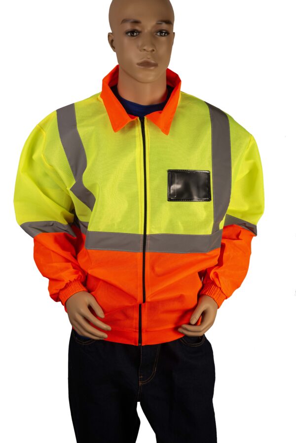 Heavy Duty Lime or Orange Reflective Vest Long Sleeve