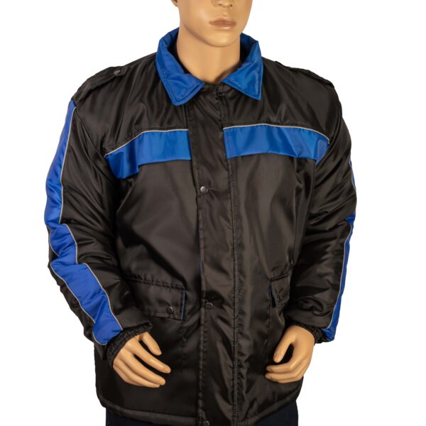 Parka Jacket Blue with Silver Reflective Piping