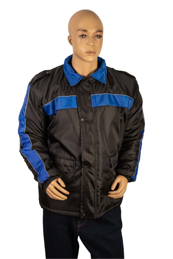 Parka Jacket Blue with Silver Reflective Piping