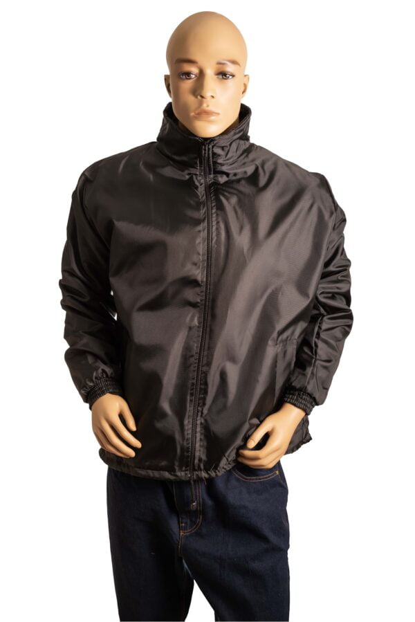 Windbreaker Jacket Black with Black Fleece Inner