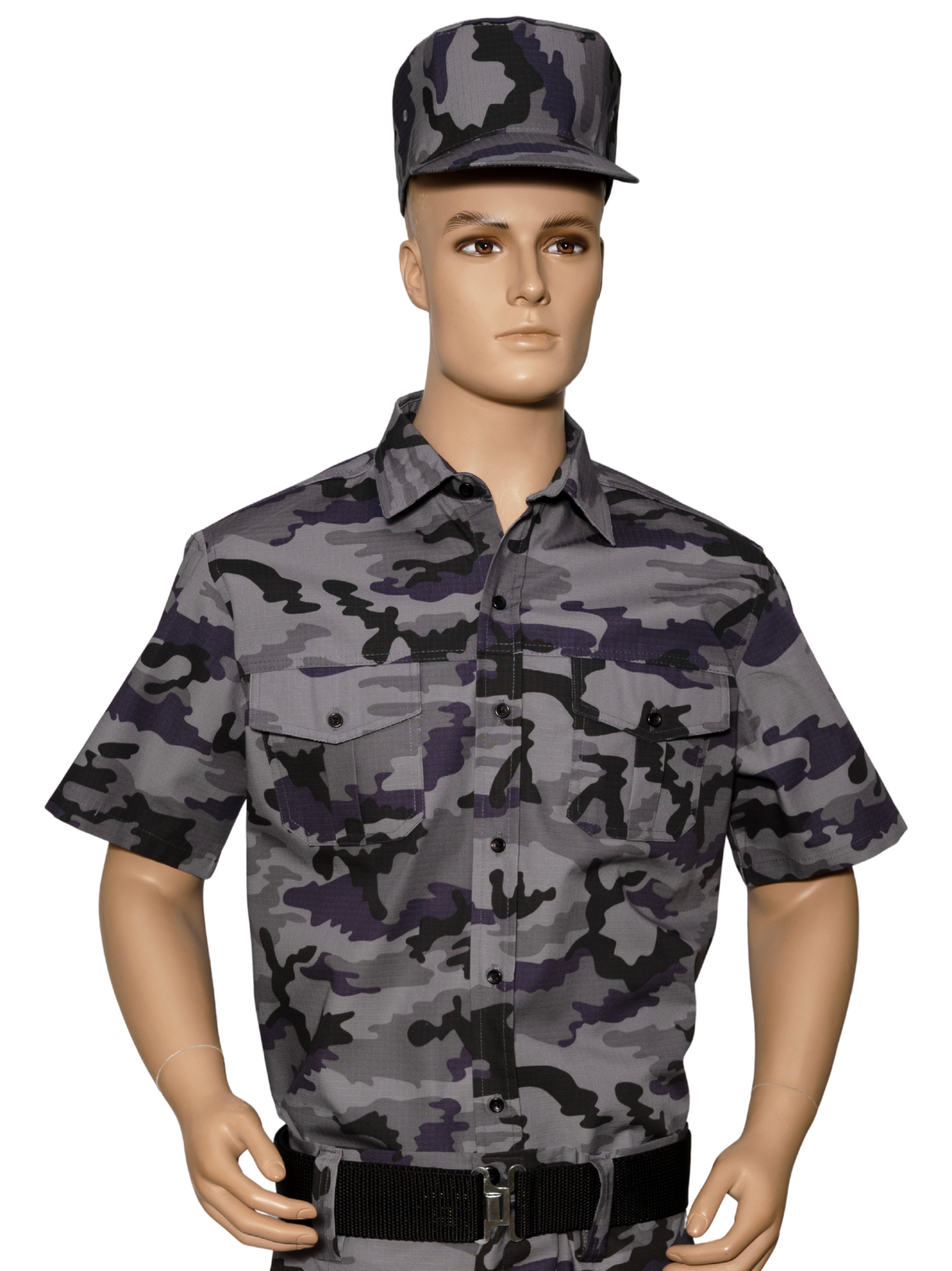 Camo Grey/Black/Purple Shirt